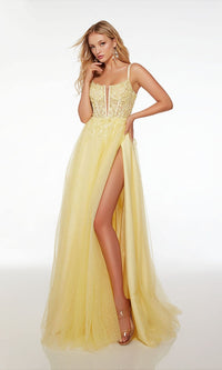 Light Yellow Alyce Long Formal Dress 61513