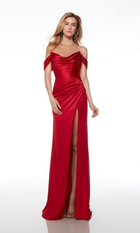 Red Alyce Long Formal Dress 61571