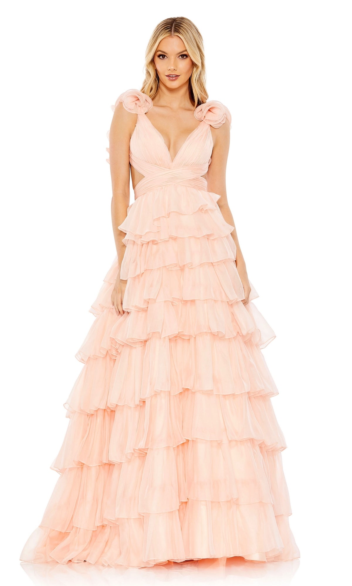 Blush Mac Duggal Long Formal Dress 67959