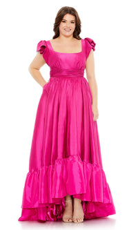 Magenta Mac Duggal Long Plus-Size Formal Dress 68150