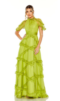 Apple Green Mac Duggal Long Formal Dress 68222