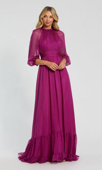 Magenta Mac Duggal Long Formal Dress 68225