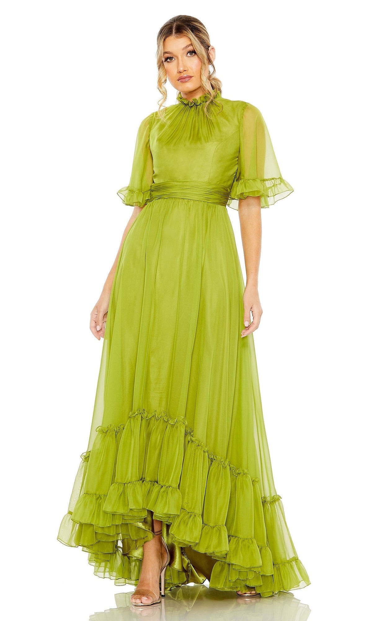 Apple Green Mac Duggal Long Formal Dress 68229