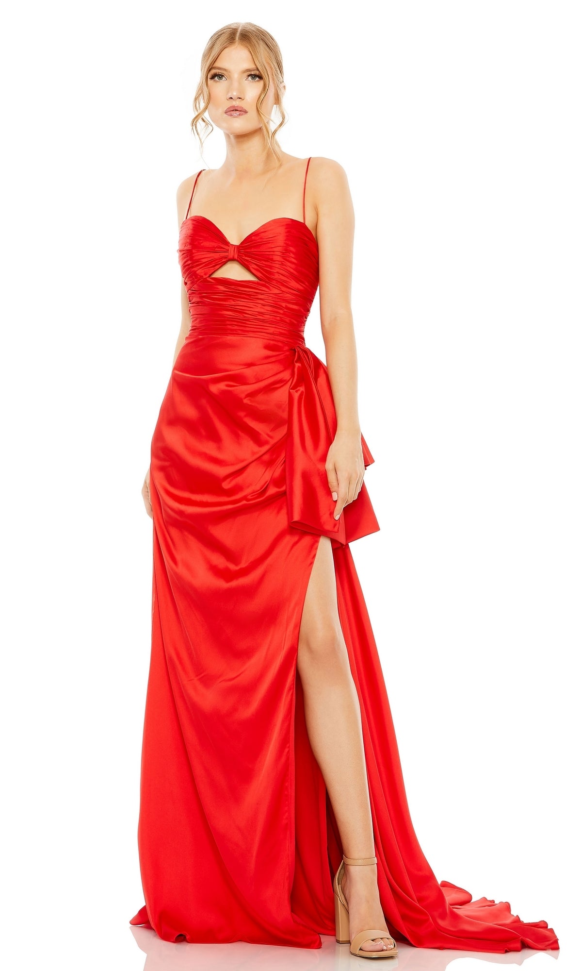 Red Mac Duggal Long Formal Dress 68450