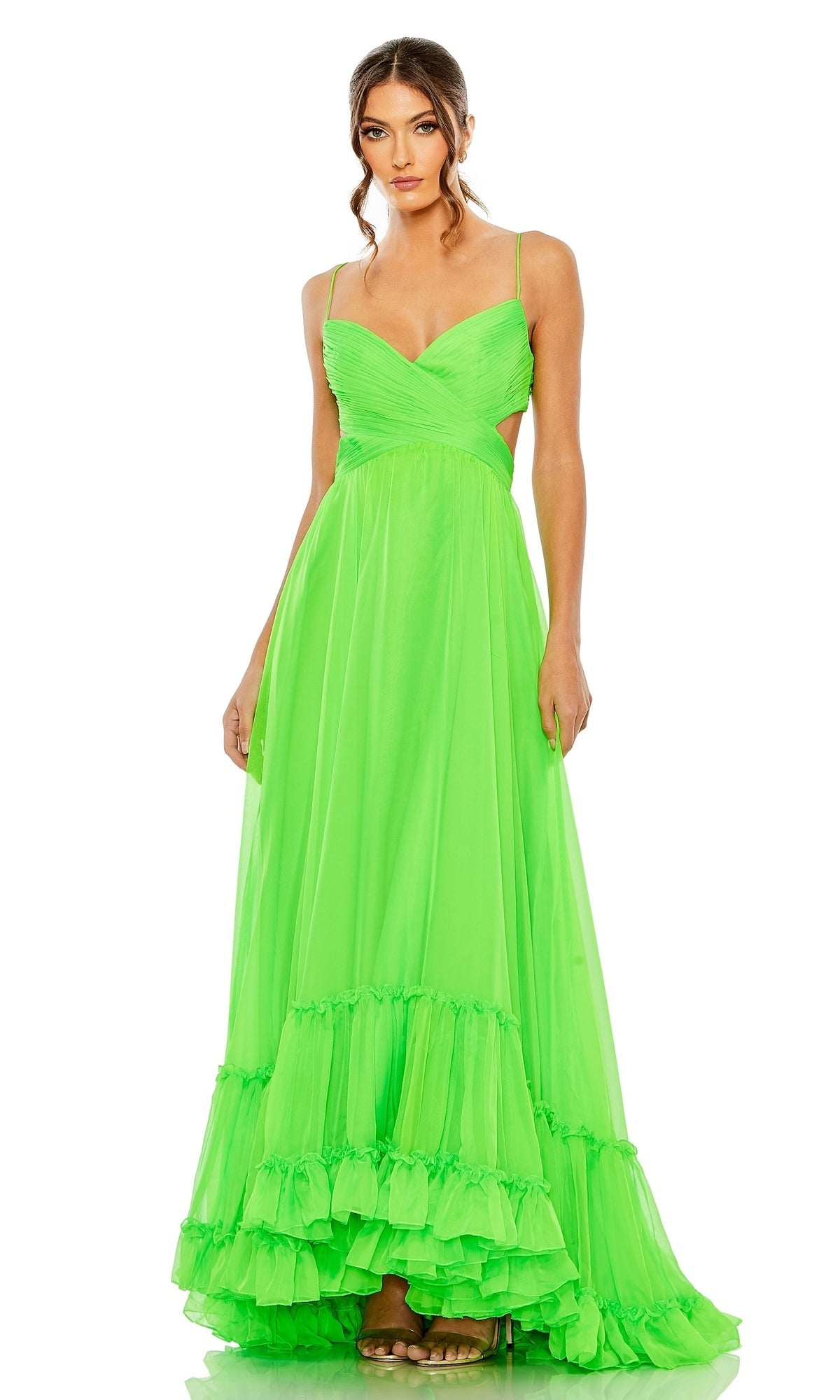 Lime Mac Duggal Long Formal Dress 68477