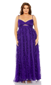 Ultra Violet Mac Duggal Long Plus-Size Formal Dress 68543