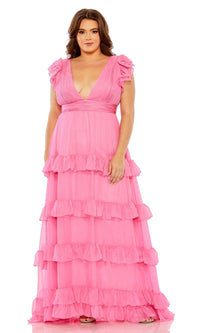 Petal Pink Mac Duggal Long Plus-Size Formal Dress 68544