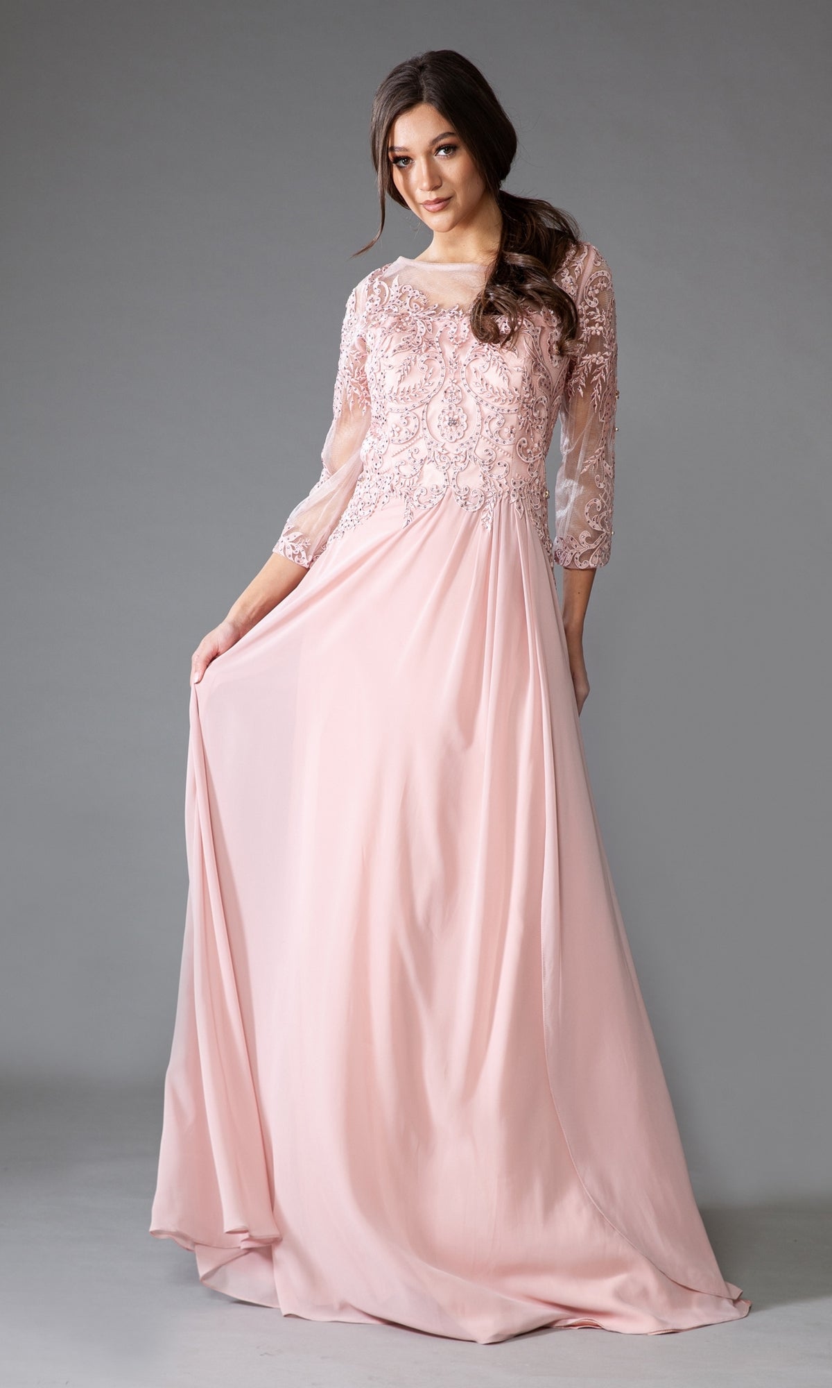 Rose Amelia Couture Long Formal Dress 7043