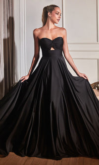 Black Ladivine Long Formal Dress 7496