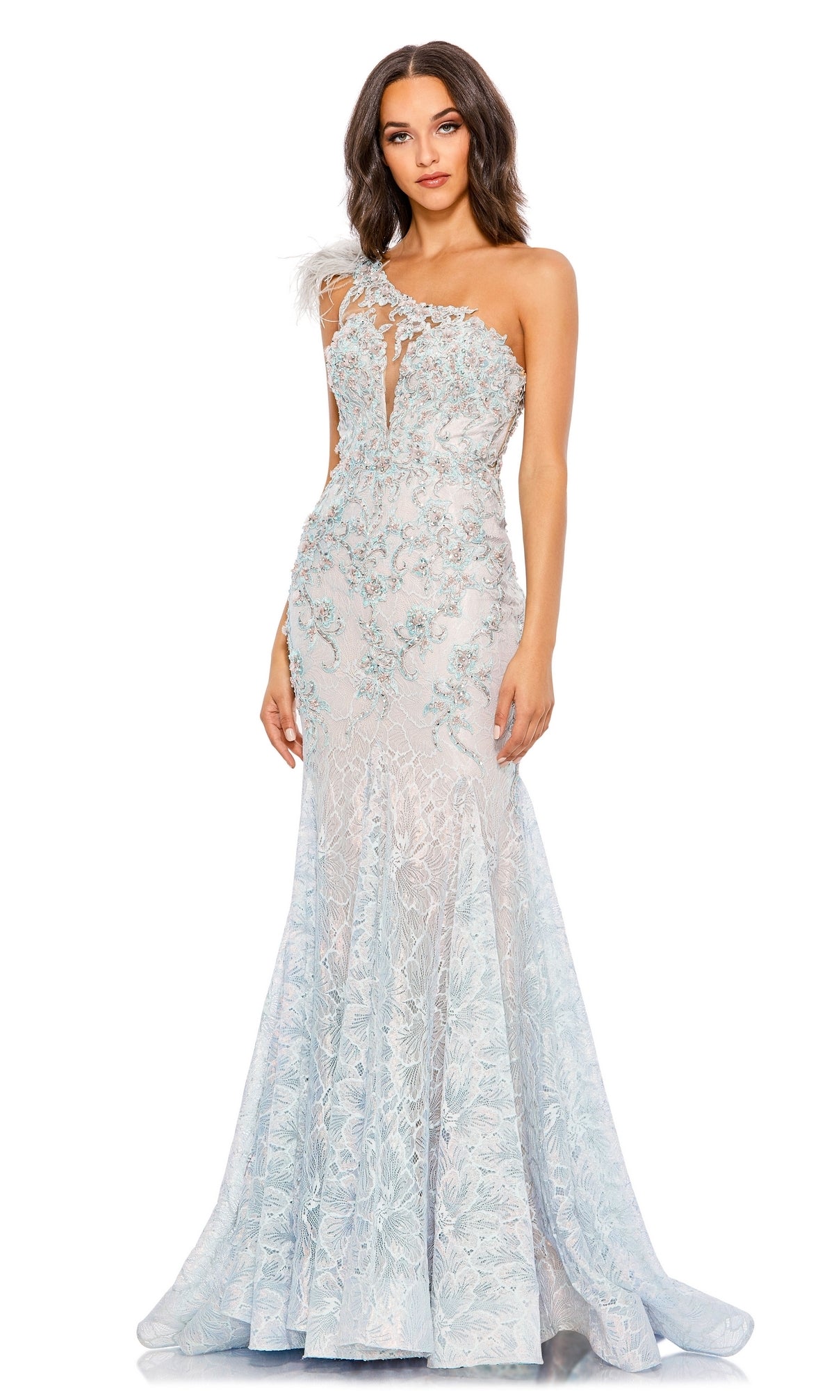 Crystal Blue Mac Duggal Long Formal Dress 79264