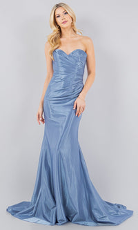 Dusty Blue Cinderella Couture Long Formal Dress 8083j