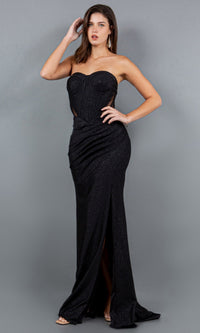 Black Cinderella Couture Long Formal Dress 8094j