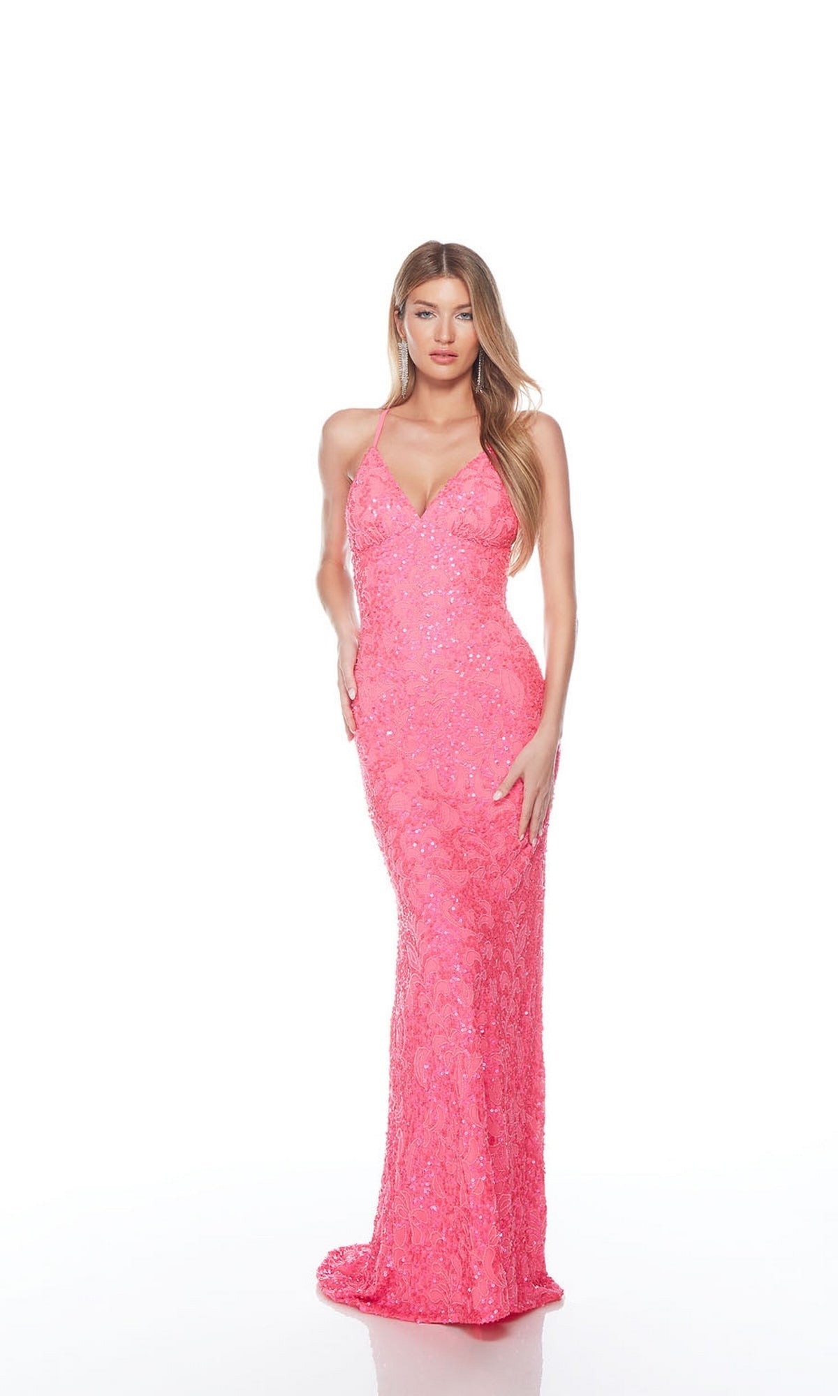 Barbie Pink Alyce Long Formal Dress 88009b