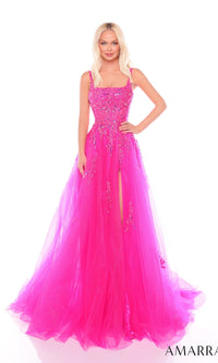 Fuchsia Amarra Long Formal Dress 88084