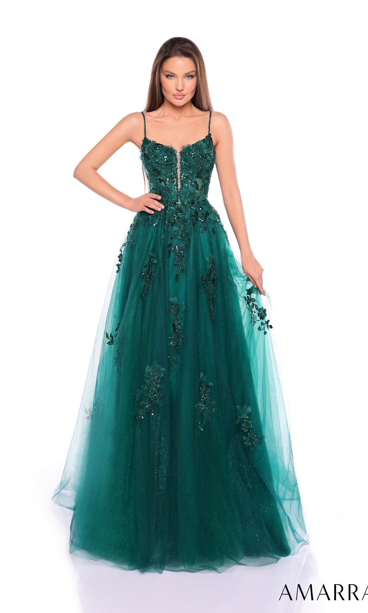 Emerald Amarra Long Formal Dress 88086