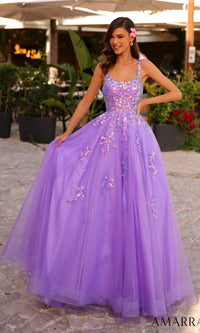 Dark Lilac Amarra Long Formal Dress 88749