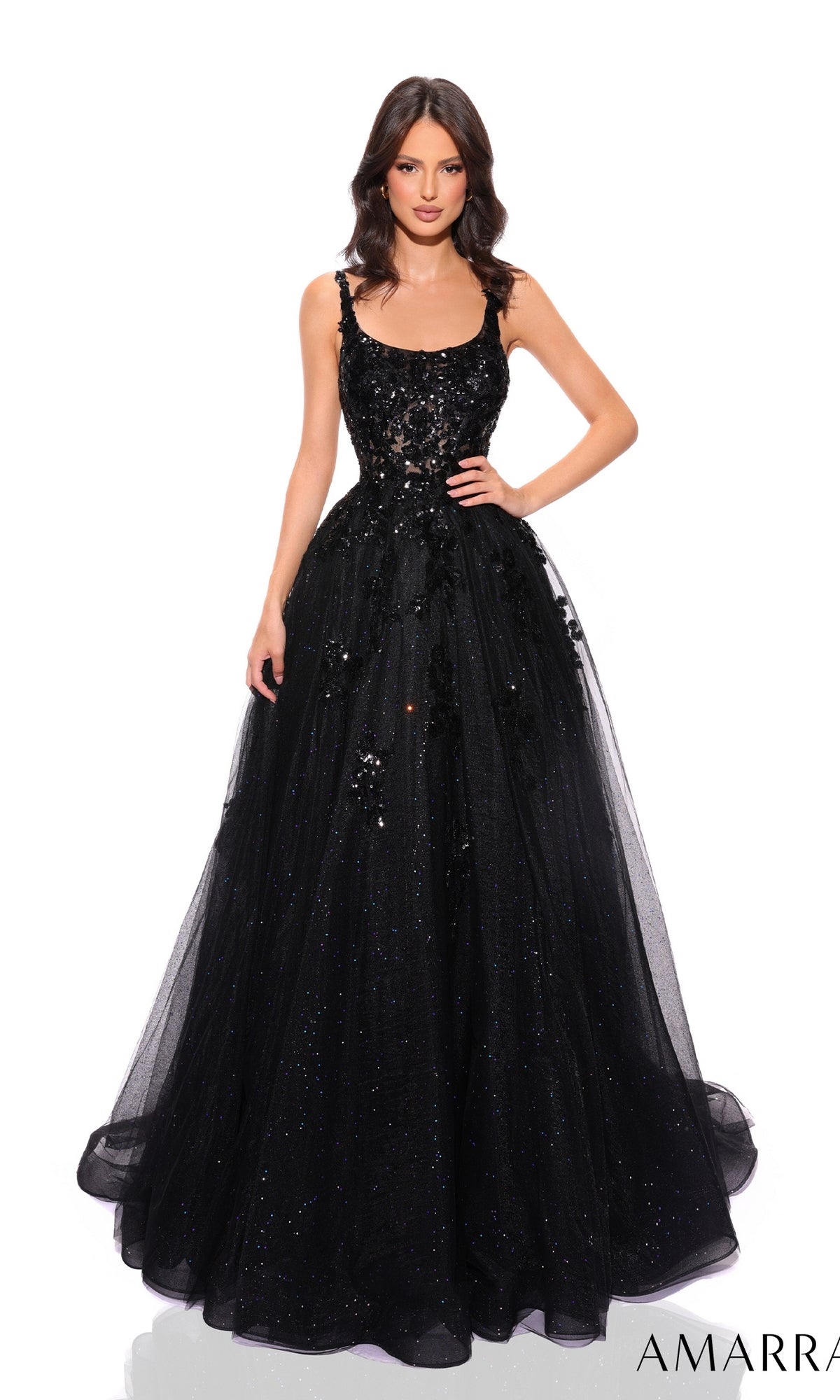 Black Amarra Long Formal Dress 88749