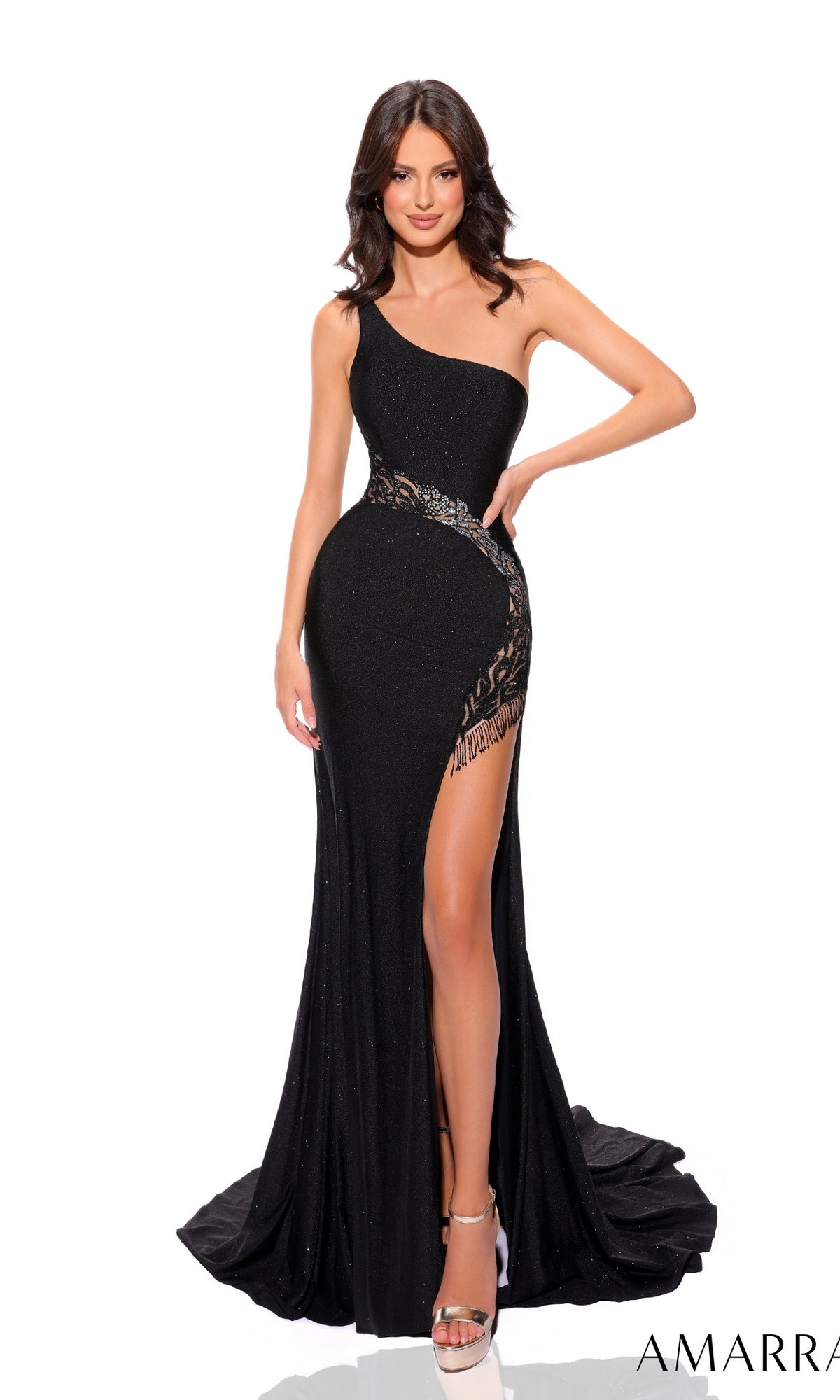 Black Amarra Long Formal Dress 88791