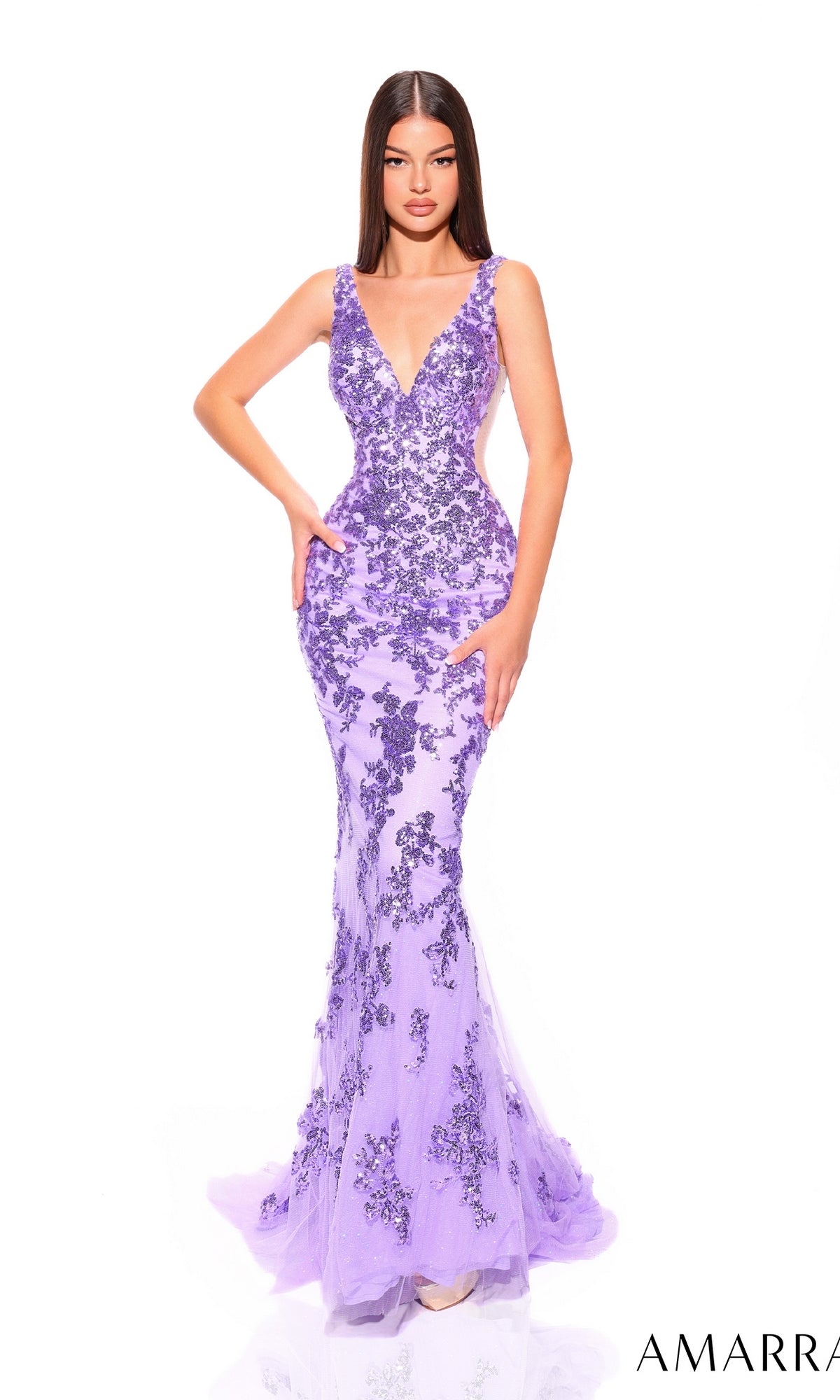 Lilac Amarra Long Formal Dress 88832