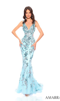 Aqua Amarra Long Formal Dress 88832