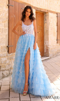 Light Blue Amarra Long Formal Dress 88833