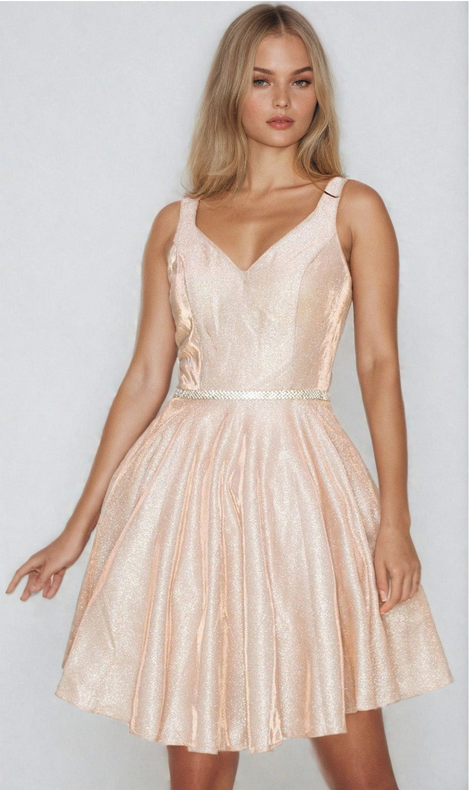 Rose Gold Cinderella Couture Short Party Dress 8013j