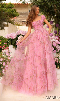 Light Pink/Multi Amarra Long Formal Dress 94044