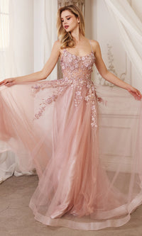 Dusty Rose Andrea & Leo Long Formal Dress A1142