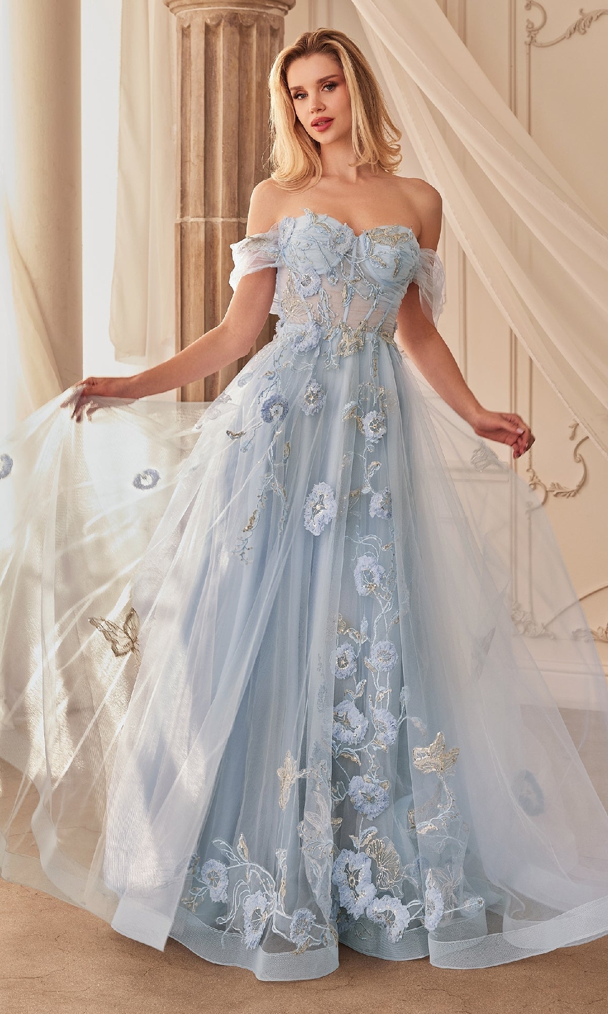 Dusty Blue Formal Long Dress A1246 By Andrea and Leo