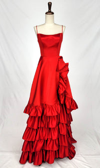 Red Chicas Long Formal Dress c826