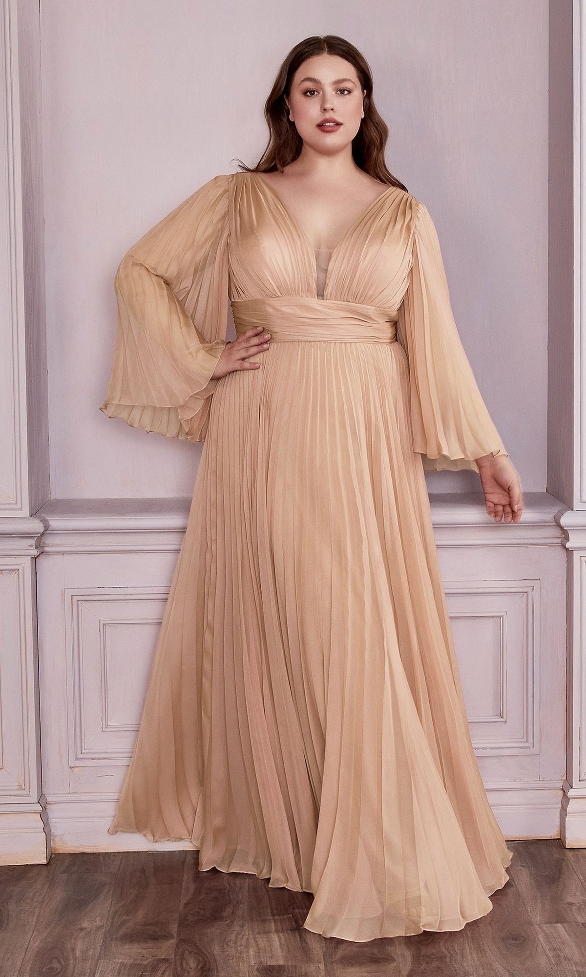 Champagne Ladivine Long Formal Dress cd242c