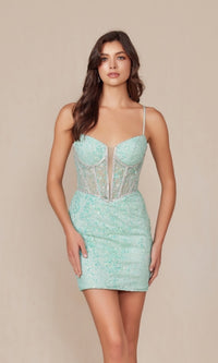 Sage Green Nox Anabel Short Party Dress g817