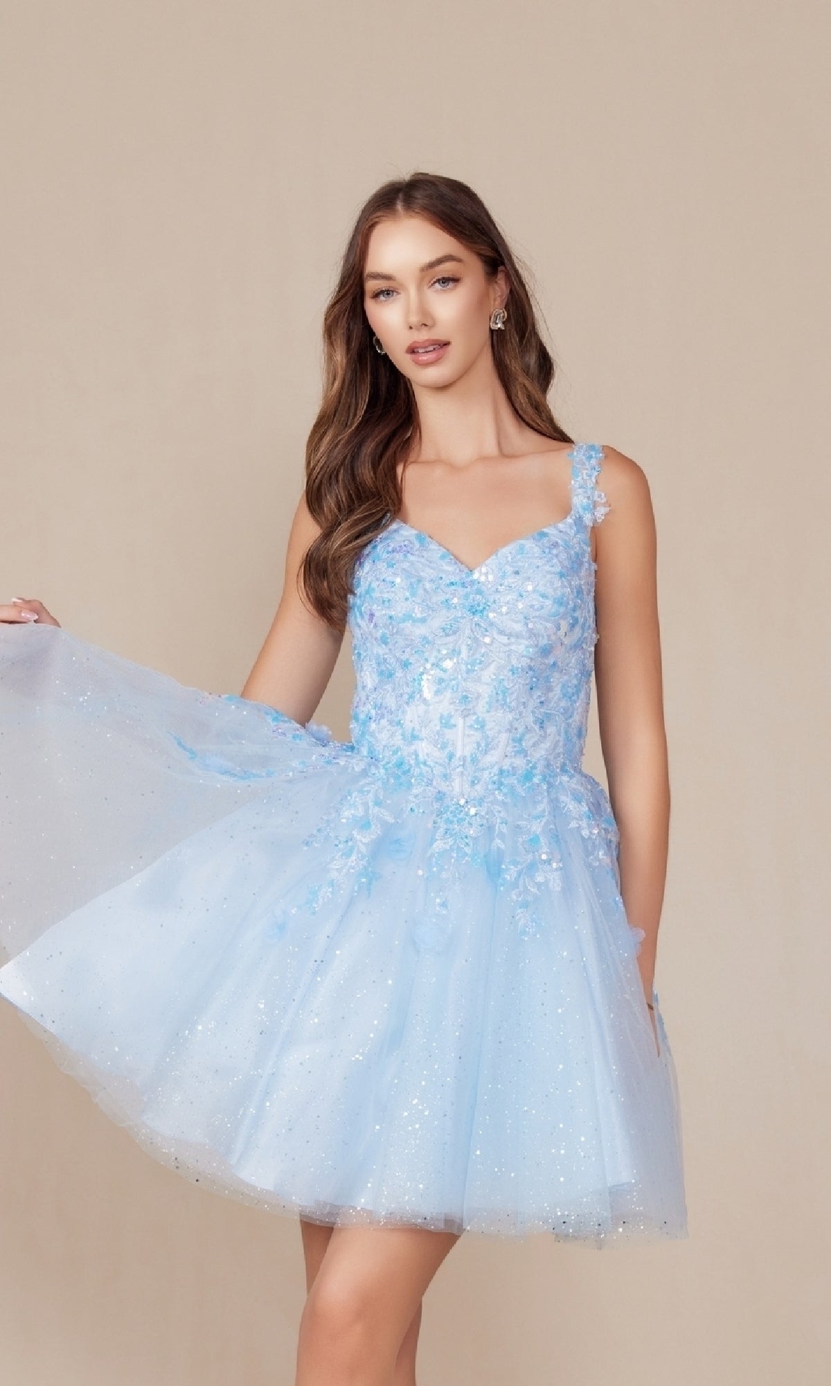 Sky Blue Nox Anabel Short Party Dress h846