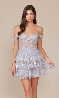 Silver Nox Anabel Short Party Dress k856