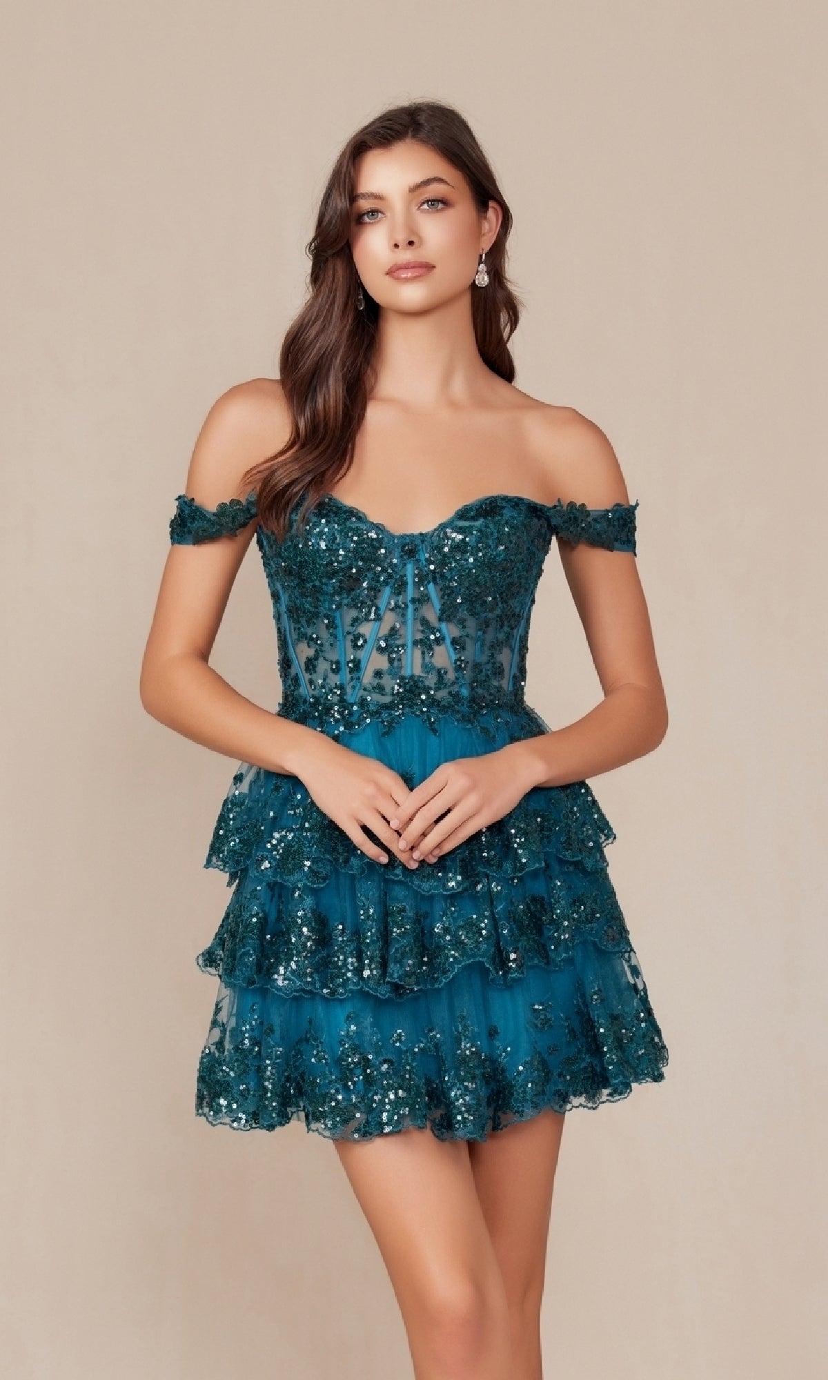 Teal Nox Anabel Short Party Dress k856