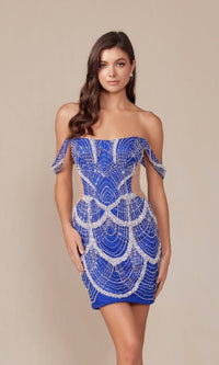 Royal Blue Nox Anabel Short Party Dress q839