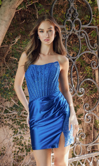 Royal Blue Nox Anabel Short Party Dress t870