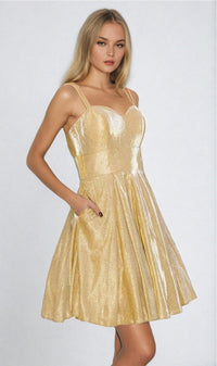 Gold Cinderella Couture Short Party Dress 8011j