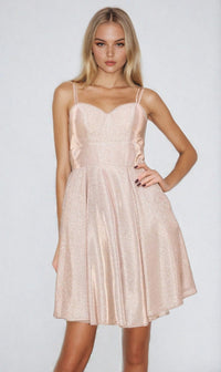 Rose Gold Cinderella Couture Short Party Dress 8011j