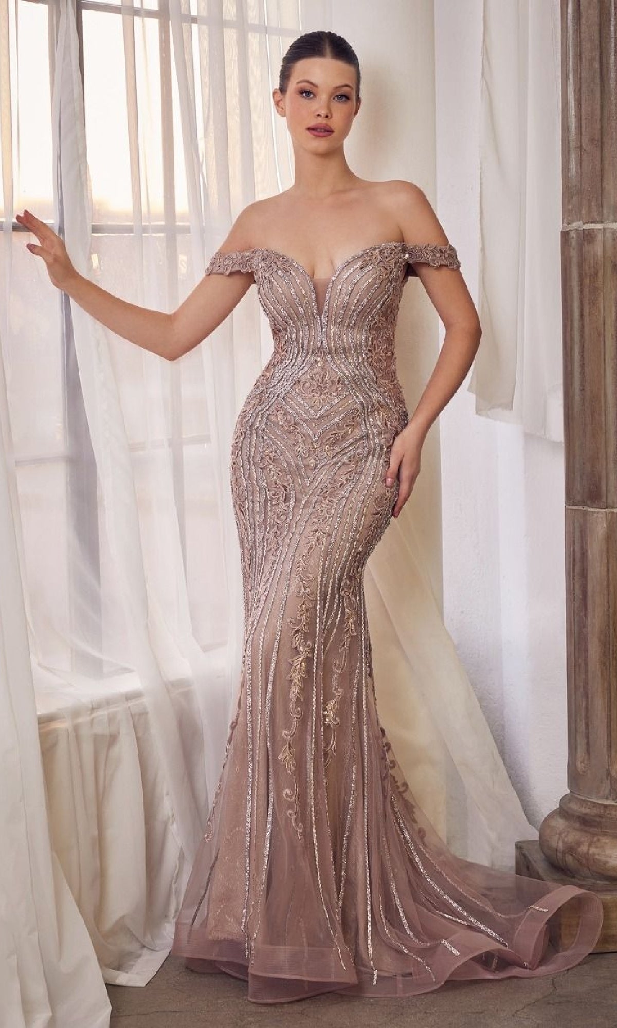 Dusty Mauve Formal Long Dress A1257 By Andrea and Leo