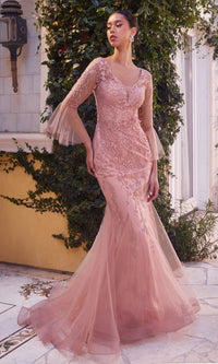 Rose Ladivine Long Formal Dress a1342