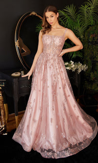 Rose Gold Ladivine Long Formal Dress j840