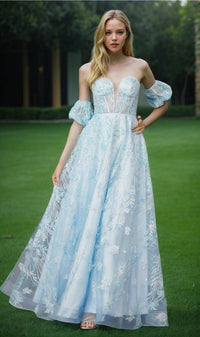 Sky Blue Juliet Long Formal Dress 2404