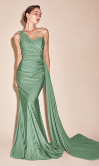 Dark Sage Formal Long Dress PT004 By Ladivine