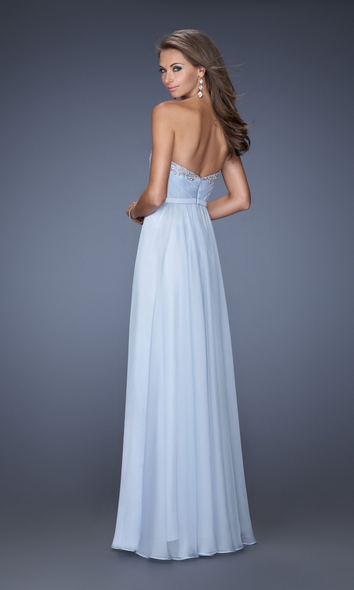 La Femme Chiffon Prom Dress