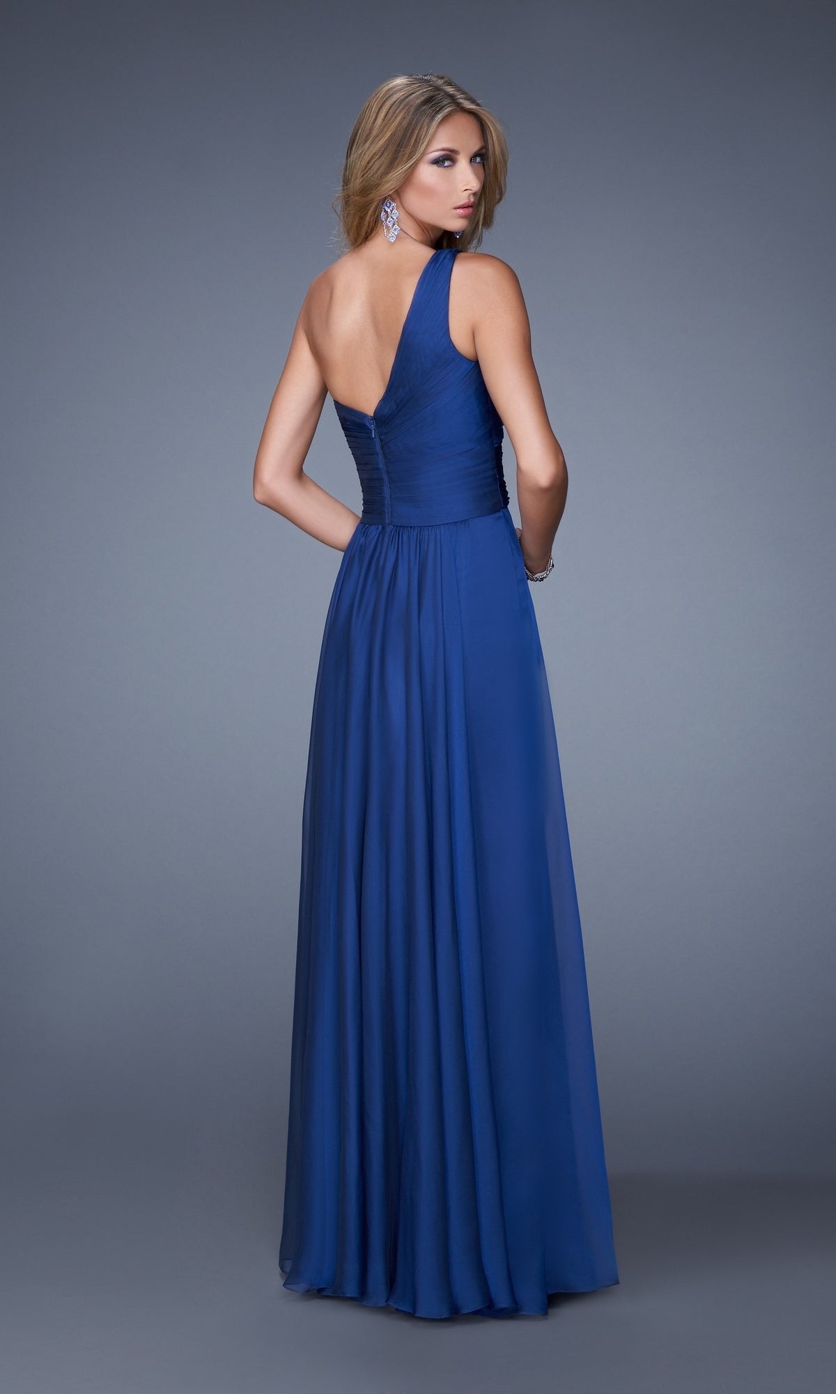 Marine Blue Long La Femme Gown 20639