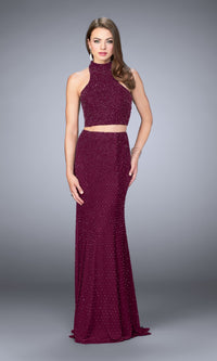 Plum Long La Femme Gown 24158