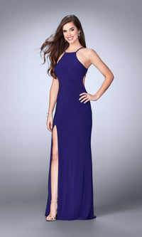 Indigo Long La Femme Gown 24351