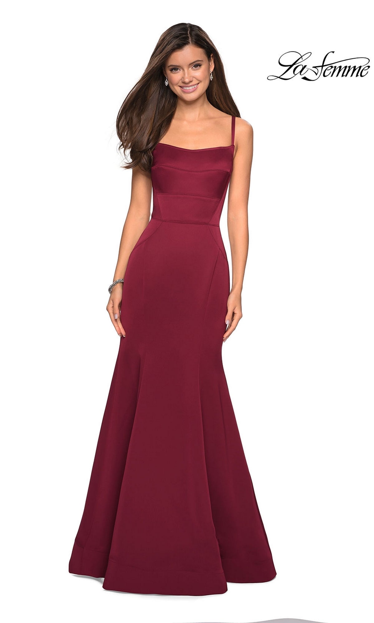 La femme best sale burgundy dress