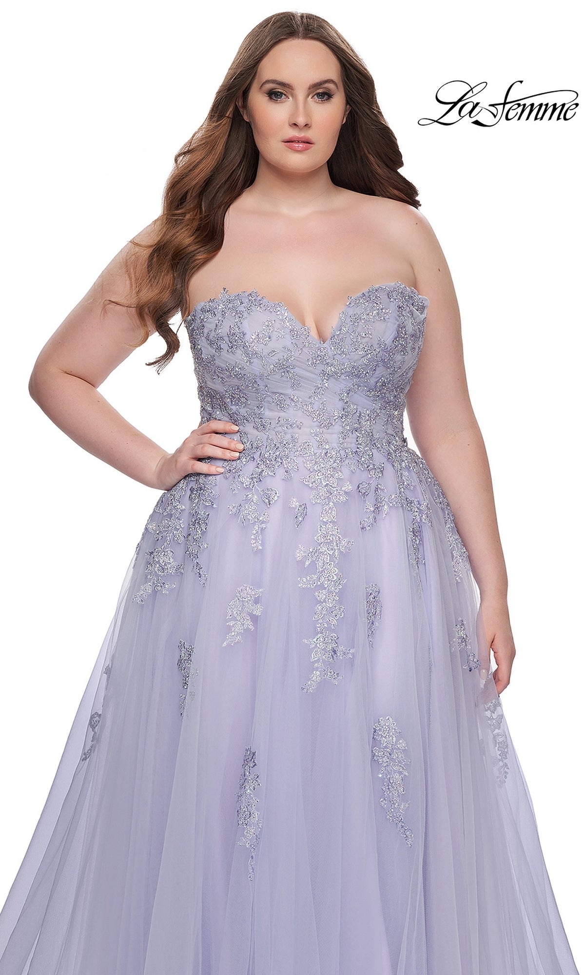 Lavender Plus Size Formal Dresses